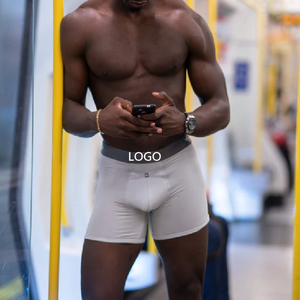 PATON Boxers pour hommes nus personnalisés en usine Sous-vêtements pour hommes Logo personnalisé Culotte classique et confortable en coton pour hommes - Product Image 3