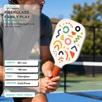 Raquette de pickleball en fibre de verre pressée à froid, modèle d'entrée de gamme, directement de l'usine, pour l'approvisionnement en gros aux clubs sociaux et aux programmes d'activités familiales