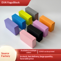 Brique de yoga EVA en mousse haute densité, blocs d'étirement fitness personnalisables en plusieurs couleurs