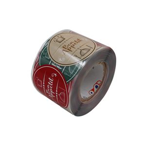 Adesivo personalizzato rotolo adesivo impermeabile in vinile marchio con Logo rotondo Logo aziendale adesivo Bon Appetit etichette di imballaggio alimentare - Product Image 1