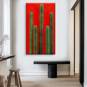 Vente en gros de <span class=keywords><strong>cactus</strong></span> art mural fleur sur toile peinture imprimée pour décoration murale - Product Image 2