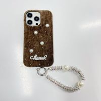 Coque de Téléphone Avancée Luxe Perle Flash Diamant Acier Inoxydable pour Apple iPhone 17 Pro Max 16 Plus Inspirée Tissu Coréen