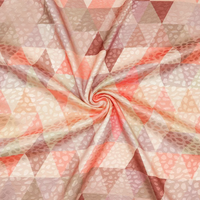 Tissu Sergé de Satin de Polyester Soyeux, Imprimé Numérique Italien Floral Mat, Jacquard Soie Satin pour Robes de Mariée pour Filles