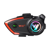 Nouveau casque Bluetooth pour moto Y80/Y80-2X avec fonction talkie-walkie et basses, écouteurs Bluetooth pour la conduite