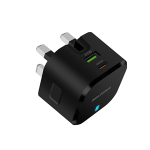 Mini Adaptador <span class=keywords><strong>de</strong></span> Carga Portátil Plegable con Enchufe del Reino Unido, USB Tipo C QC3.0, Carga Rápida, con Luz LED <span class=keywords><strong>de</strong></span> Carga para Teléfonos Celulares - Product Image 4