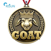 Op maat gemaakte basketbal voetbal ijshockey rugby honkbal MVP metalen sport award medaille medalla medallion custom geitenmedailles