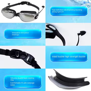 <span class=keywords><strong>Gafas</strong></span> <span class=keywords><strong>de</strong></span> Natación para Adultos en Caja: Junta <span class=keywords><strong>de</strong></span> Silicona, Impermeables, Antivaho, con Protección UV para Natación en <span class=keywords><strong>Piscina</strong></span> - Product Image 2