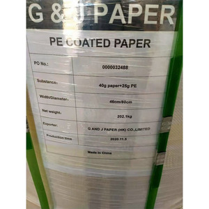 Chất lượng cao cấp thực phẩm duy nhất bên PE lớp phủ trắng Kraft Giấy cuộn 15gsm + 40gsm - Product Image 3