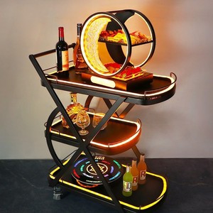 Chariot à boissons lumineux avec lumière LED, multifonctionnel, portable, pour bars, discothèques, KTV, usage commercial - Product Image 1