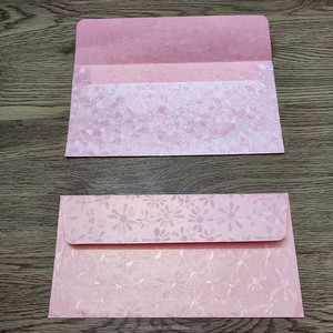 Luxe <span class=keywords><strong>Belle</strong></span> Fleur Motif Motifs Floraux Noël Anniversaire Affaires Fête De Mariage Carte D'invitation Papier Orange <span class=keywords><strong>Enveloppe</strong></span> - Product Image 5