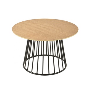 Precio barato al por mayor de <span class=keywords><strong>muebles</strong></span> para <span class=keywords><strong>el</strong></span> hogar acento de alambre de metal mesa de café redonda/Red de mesa de café de base - Product Image 1