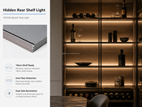 Éclairage linéaire LED sur mesure pour meubles, bibliothèques, armoires à vin, éclairage de présentation avec abat-jour en plastique, utilisation en salle de bain YB1036-24