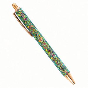 Stylo à bille pression multicolore avec paillettes métalliques brillantes, cadeau créatif pour camarade de classe, collègue, fille, étudiante, papeterie - Product Image 5