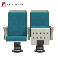 Chaise de salle de conférence et d'auditorium Leadcom LS-22603 à piétement unique, idéale pour les projets de salles de concert et de théâtres européens