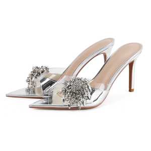 Sandales d'été bordeaux pour femme, style Baotou, sexy, à talon aiguille pointu, avec design ajouré à l'arrière, pour l'extérieur, rehaussant la silhouette - Product Image 6