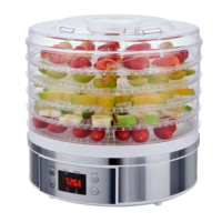 Sécheuse à légumes et fruits, déshydrateur électrique numérique domestique, machine à déshydrater, 5 couches, sécheuse alimentaire DIY avec minuterie