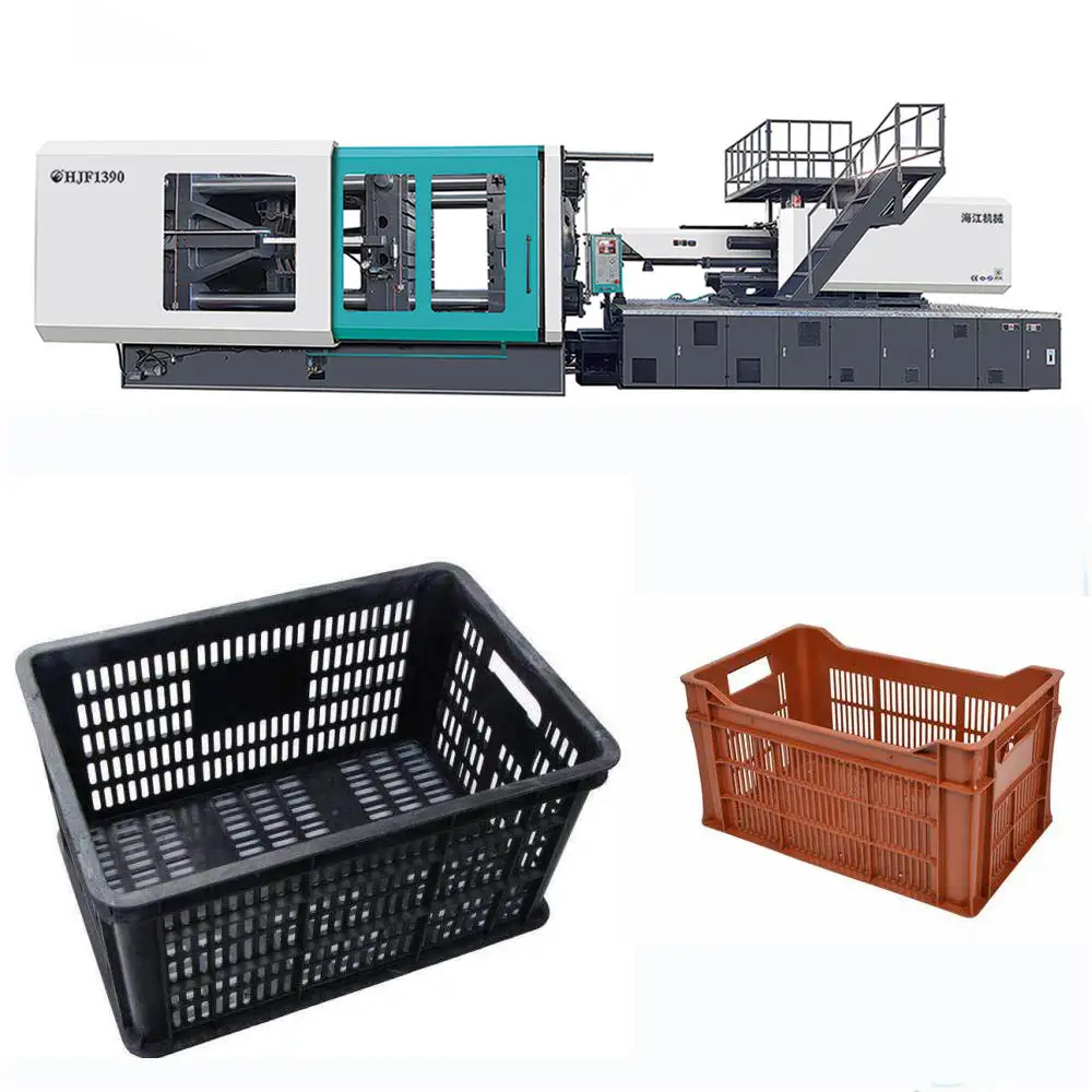 crates plastic vegetable fruits 400 tons Plastic crate making injection molding machine
