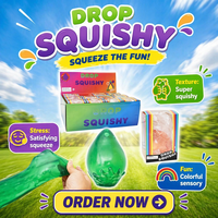 Jouet anti-stress souple en maltose, directement de l'usine, en forme de glaçons transparents à rebond lent, vente en gros de jouets anti-stress souples