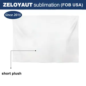 ZELOYAUT Sublimation Wholesales SHORT PLUSH Tapestry Blank Customized Printing Blanket Soft Home Hotel Decor Personality Office