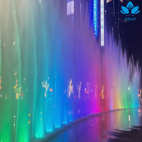 Grande Fontaine Dansante pour Bassin avec Jets Arc Nuit à LED RGB Contrôlés par Programme, Spectacle de Jets Super Haute Puissance pour Projet de Place Publique