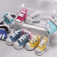 Chaussures de danse miniatures en toile décontractées de 3,5 cm pour poupées BJD, accessoires de maison de poupée, artisanat