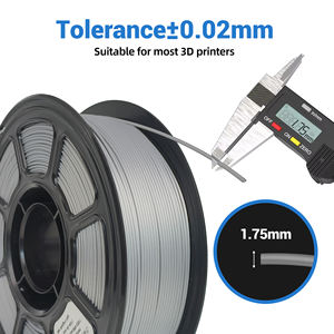 Filamento para Impresora 3D, Flexible, PLA+ Plateado, 1.75mm, FDM, Bambulab Raise3D, 330m, CE, ROHS - Product Image 1