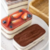 Boîtes de rangement pour biscuits au chocolat en plastique rigide transparent PS pour aliments et pâtisseries