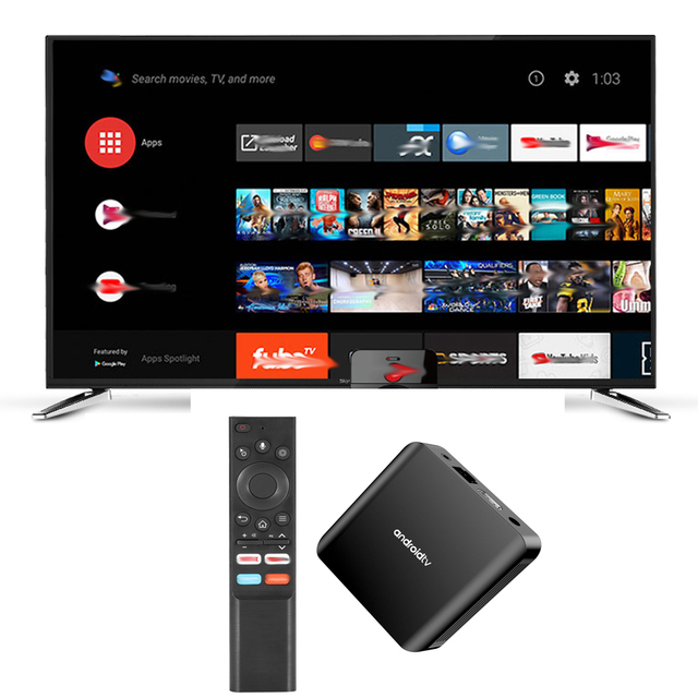 Newest Factory Price TV98 ATV PLUS Tv Box Android 14 ATV Allwinner H313 with BT Voice Remote 8G 128G Best Tv Box
