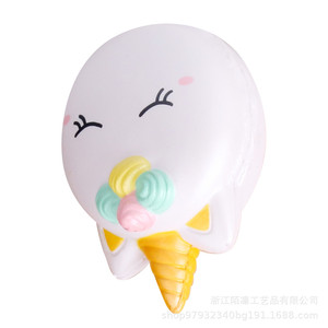 Pu Unicorn Macaron Cake Shape Slow <b>Rebound</b> Toy For Kids 5 To 7 Years Unisex Fidget Toy - Product Image 3