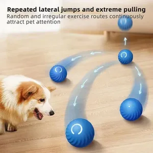 Pelota de juguete para mascotas móvil USB interactiva inteligente, juguete para cachorros/gatos que rebota automáticamente, regalo de cumpleaños de plástico para <span class=keywords><strong>perros</strong></span> y gatos - Product Image 3