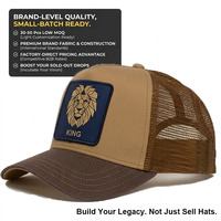 Gorra Trucker Personalizada con Bordado 3D y Aplique de Animal, Gorra de Conductor para Exteriores en Tela de Malla/Velour