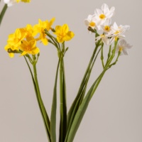 Mini fleurs de narcisse artificielles faites à la main au toucher réaliste pour les bouquets de mariage DIY et la décoration de la maison de Pâques, printemps en vrac
