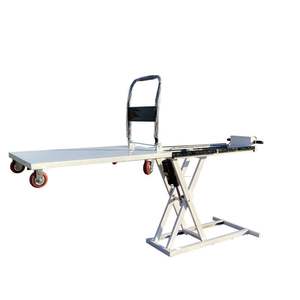 ZLZG 브랜드 전동 시저 리프트 트롤리, 평면 온실 다기능 유압 운반 트롤리, 1200x700mm 테이블 - Product Image 5