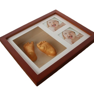 <span class=keywords><strong>Kit</strong></span> de moulages 3D pour bébé, avec cadre photo en bois, impression des pieds <span class=keywords><strong>et</strong></span> des mains - Product Image 1