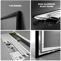 Nouvel Arrivage Écran de Projection ALR VisualMr 100/120 Pouces Fresnel 5.0 Pro 8K Gain de Pointe 2.8 Cadre Fixe Longue Portée 16:9 Mural