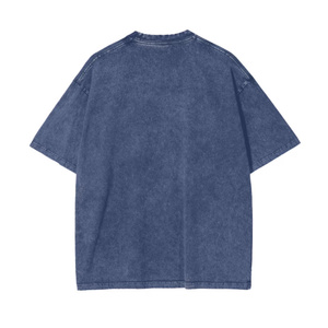 Camiseta Clásica de Estilo Hip Hop, Holgada, Oversize, Vintage, Lavada al Ácido, 100% Algodón, Ecológica y Transpirable para Hombre - Product Image 2