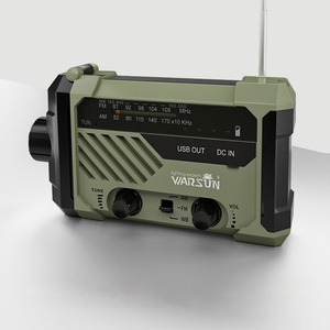 Warsun TG Multifuncional emergência resgate mão Tocha <span class=keywords><strong>FM</strong></span> AM rádio Solar Desastre SOS banco de potência Distress antena lanterna - Product Image 1
