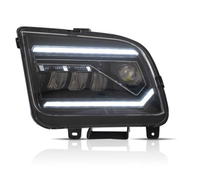 Phare avant à LED avec lentille de projecteur bifocale DRL dynamique, certifié DOT, pour mise à niveau des phares avant de Ford Mustang 2005-2009