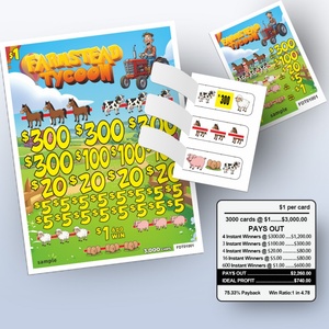 Billets de loterie et jeux de société personnalisés à languette, impression haute qualité à bas prix - Product Image 2