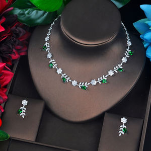 Hibride Clear Cubic Zirkoon Bruids Sieraden Sets Voor Vrouwen Bruiloft Accessoires Gouden Ketting Set Pendientes Mujer Moda N-700 - Product Image 3