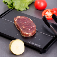 Bandeja de descongelación mejorada para alimentos congelados | Tablero de descongelación rápida de carne | Tablero de placa de descongelación de alimentos de carne con bandeja de goteo