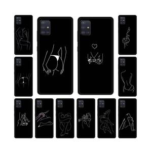 Hentai nero Sexy linea Art Lover cassa del telefono per <span class=keywords><strong>Samsung</strong></span> Galaxy A51 A71 A21S A03s <span class=keywords><strong>A13</strong></span> A33 A53 A11 A31 A52 A41 A32 5G A01 <span class=keywords><strong>Cover</strong></span> - Product Image 1