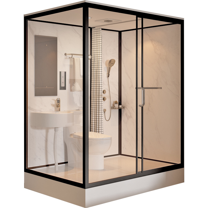 Portable Dry Wet Separation All-in-one Bathroom Integrated Shower RoomRural Room Household  Bath Toilet Units Kit 2