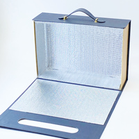 Boîte en carton rigide personnalisée avec isolation thermique, lamination mate et fermeture magnétique pour Wagyu, fruits de mer, yaourt, champignons surgelés