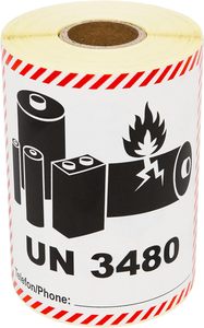 Cảnh báo vật liệu nguy hiểm Dot nhãn hàng nguy hiểm thận trọng pin lithium un3481 - Product Image 2