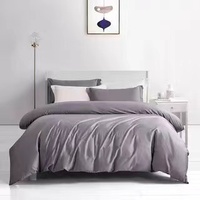 Parure de lit hôtelière en gros 300TC personnalisée avec housse de couette et drap-housse en coton égyptien 100% écologique certifié Oeko-Tex