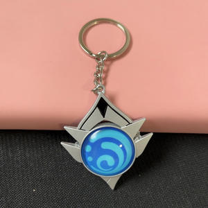 Jeu Genshin Impact Vision Lnazuma Ganyu Keqing Wendi Xiao porte-clés lumineux 7 éléments armes oeil <span class=keywords><strong>de</strong></span> dieu Original jouet porte-clés - Product Image 5
