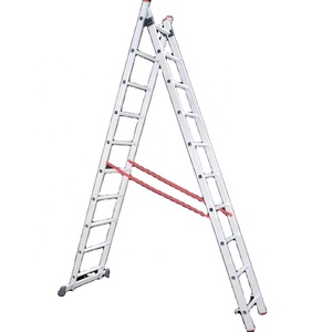 Two Section Step <strong>Ladders</strong> Adjustable <strong>a</strong> <strong>Frame</strong> Aluminium Extension <strong>Ladder</strong> Multipurpose <strong>Ladder</strong> - Product Image 1
