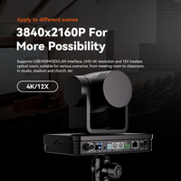 Caméra de visioconférence PTZ 4K à suivi automatique 12x avec optimisation intelligente de l'image Luckimage HC510-12