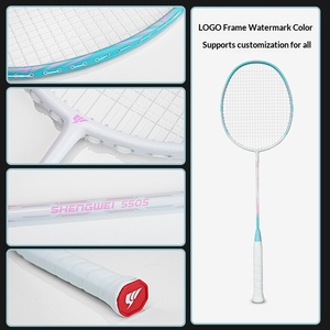 Raquette de <span class=keywords><strong>badminton</strong></span> Shengwei, entièrement en carbone, dureté modérée, entraînement professionnel, 5U, légère, résistante, pour hommes, femmes, adultes - Product Image 2
